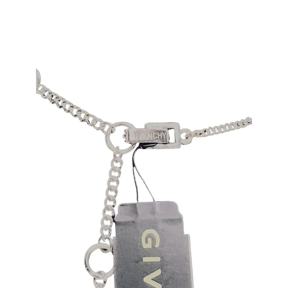 Givenchy Silver Tone With Clear And Pale Blue Crystals Statement Necklace (6296) - Picture 6 of 8